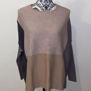 Cyrus Women's Sweater Size Small Blended Rayon & Nylon Colorblock Neutral
